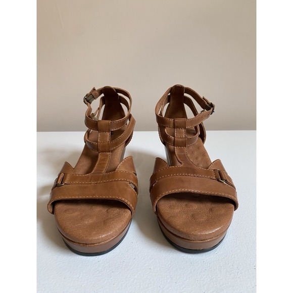 Walking‎ Cradles Elites Sandals NEW Womens 10W Brown Leather Comfort Wedge Shoes - Picture 3 of 8